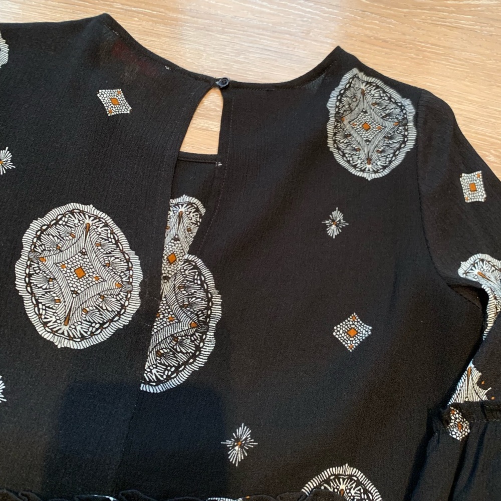 Boho Festival Aztec Tribal Babydoll Dress Small - Picture 6 of 8